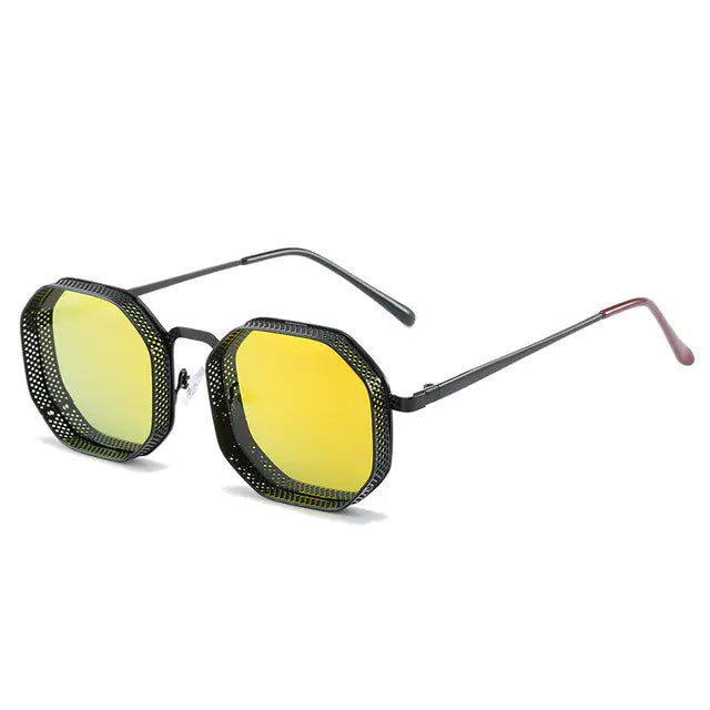 Polygon Hollow Frame Sun Glasses