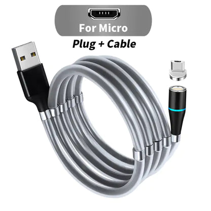 Magnetic 3A Fast Charging Cable - iPhone 12/11 Pro XS X, Samsung S10, Xiaomi