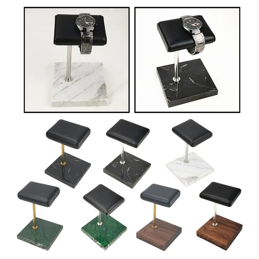 Marble and PU Leather Watch Holder Stand e