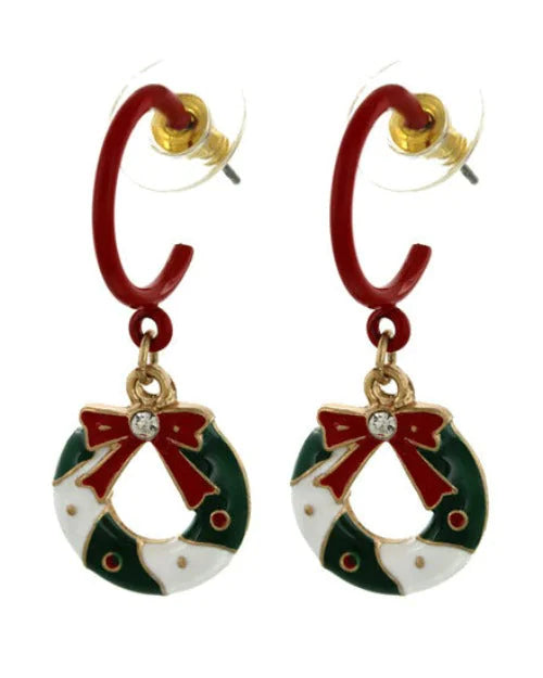 Christmas Wreath Earrings