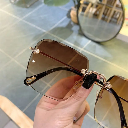 Vintage Clip Frameless UV Sunglasses