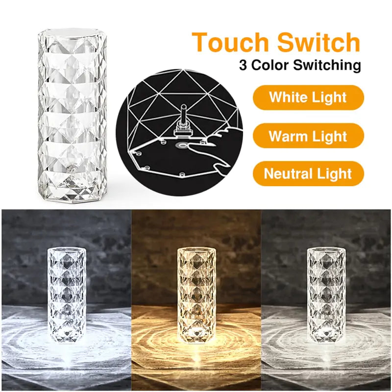 3D Effect Crystal LED Lamp