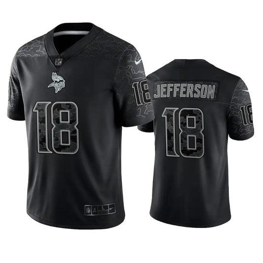 Justin Jefferson Minnesota Vikings Black Reflective