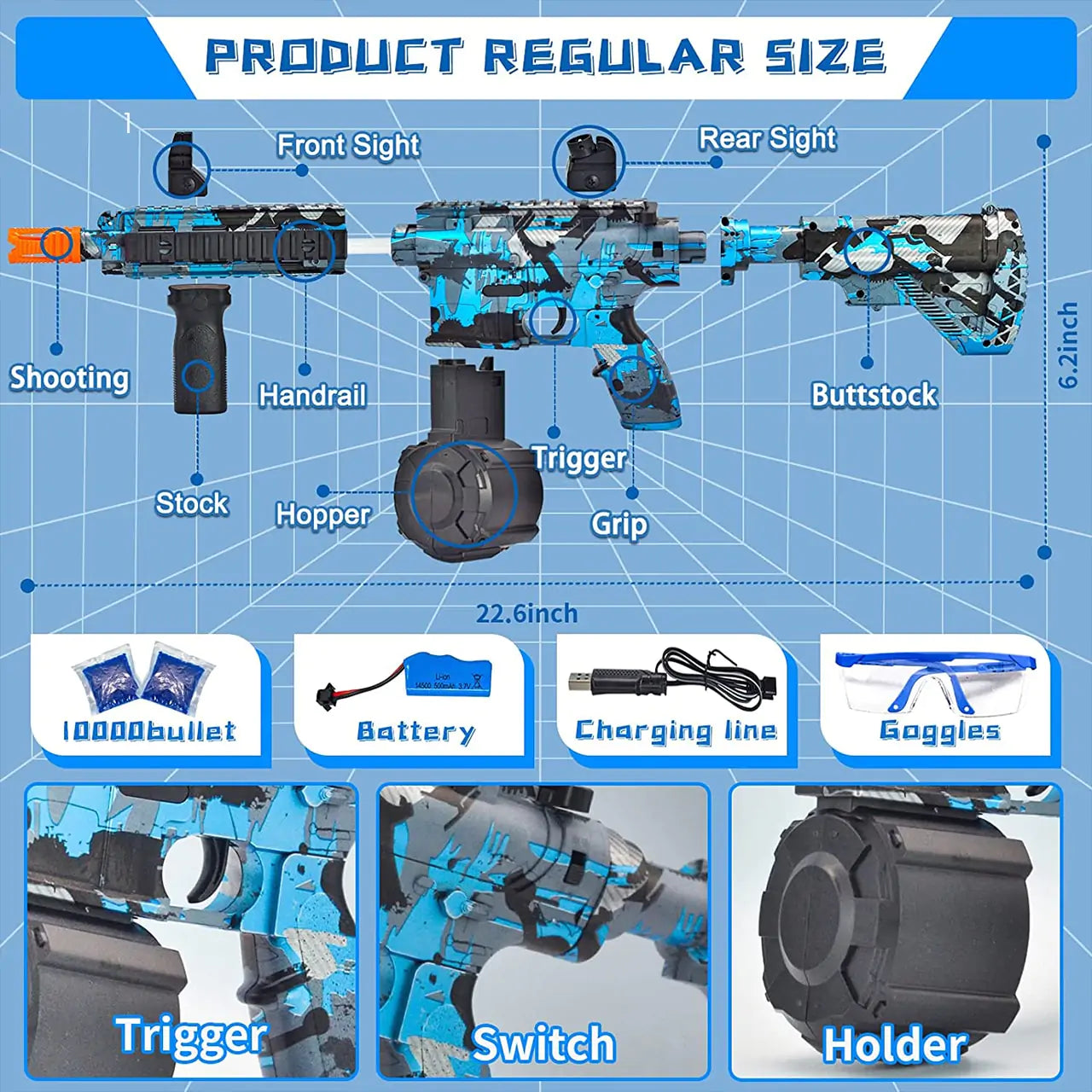 New M416 Manual Electric Splatter Gun