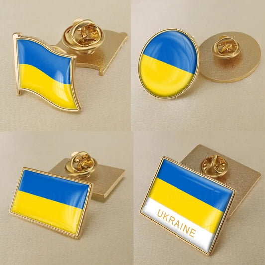 Ukrainian Flag Brooch