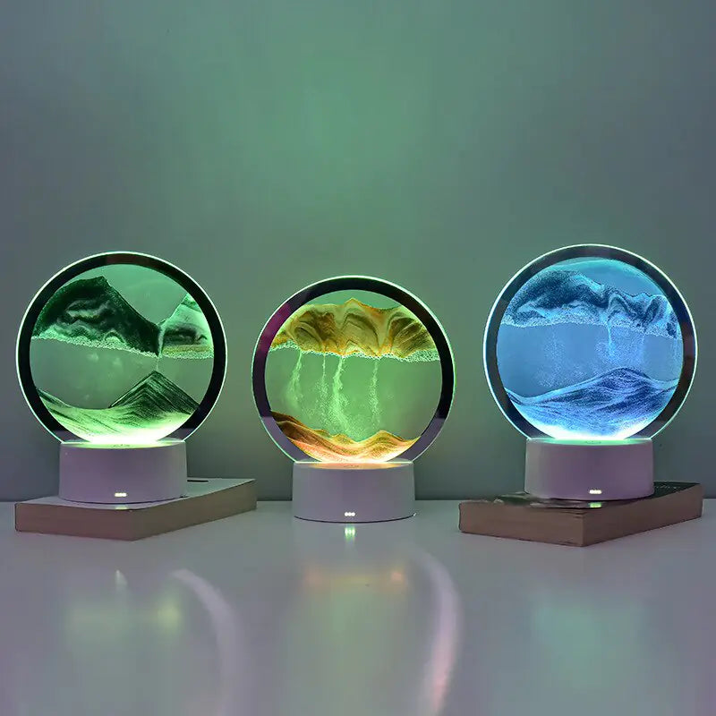 7 Colors USB Sandscape Table Lamp