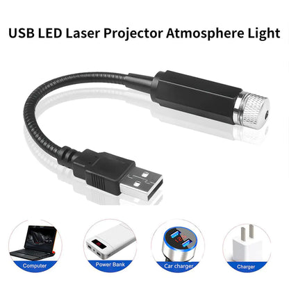 Mini LED Car Night Light Roof Projector