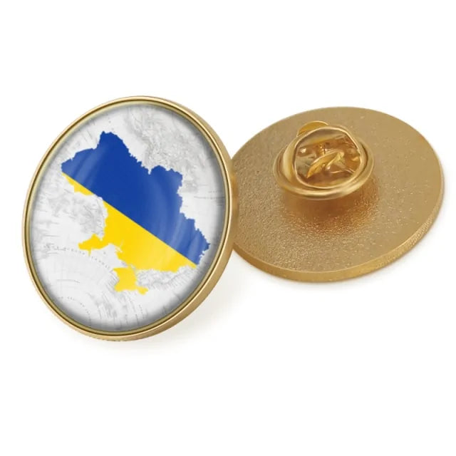 Ukrainian Flag Brooch