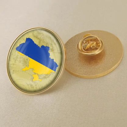 Ukrainian Flag Brooch