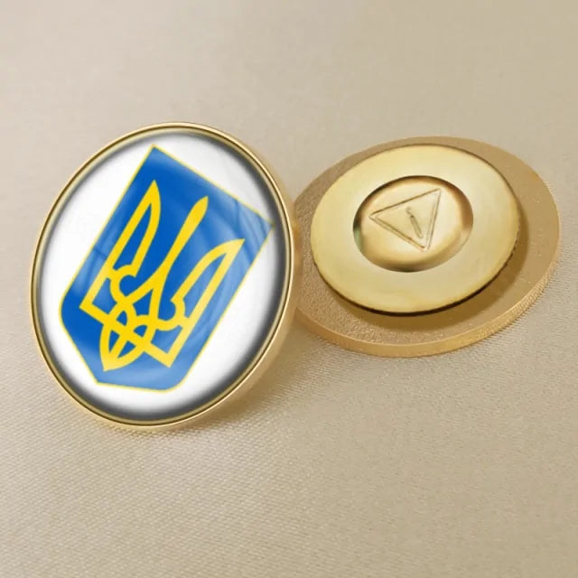 Ukrainian Flag Brooch