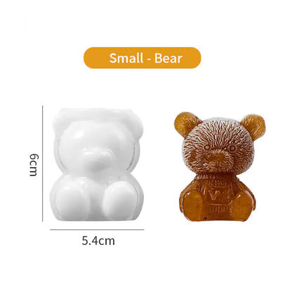 Cute Teddy Bear Silicone Mould Ice Cube Maker