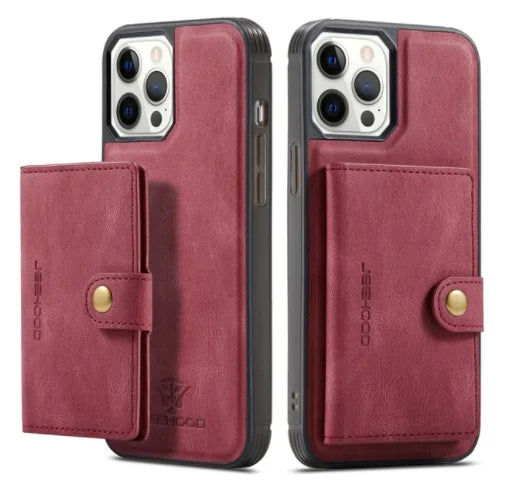 Luxury Magnetic Safe Leather Case For iPhone