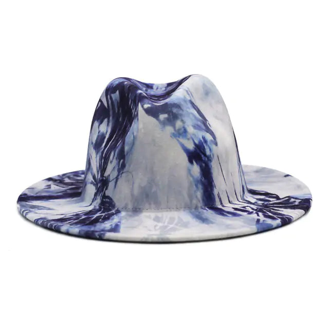 Natural Landscape Tie-dye Fedora Hat