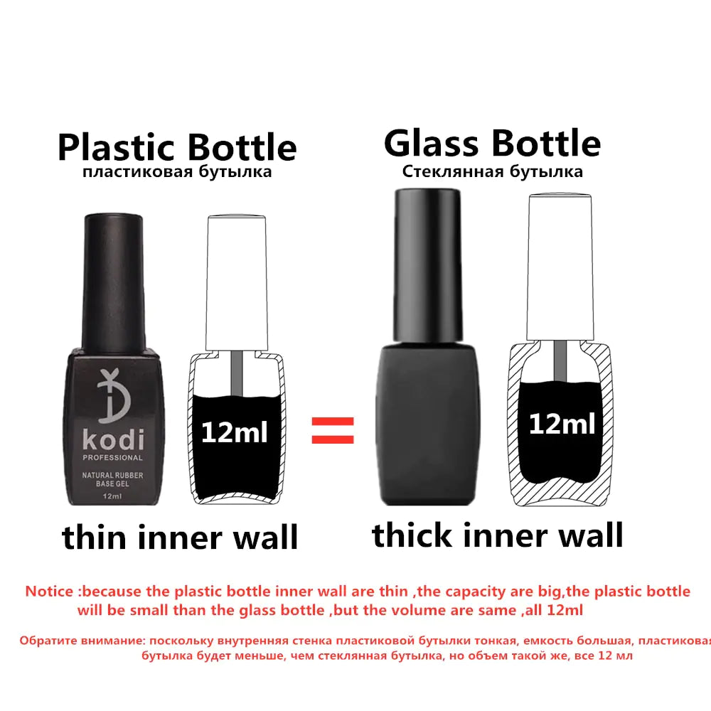 2 in 1 Glitter Nail Polish Base