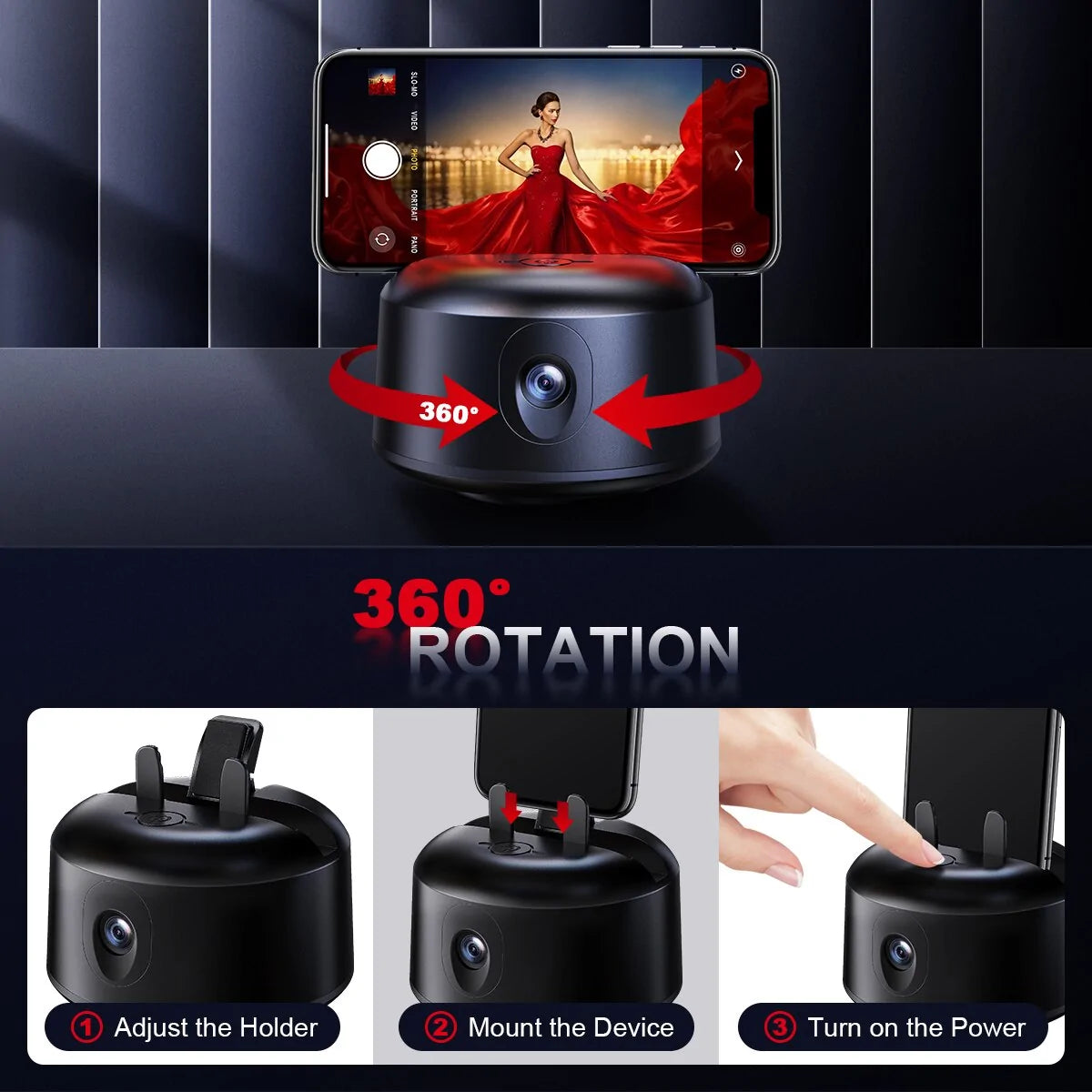 360 Degree Auto-Face Tracking Camera Mount