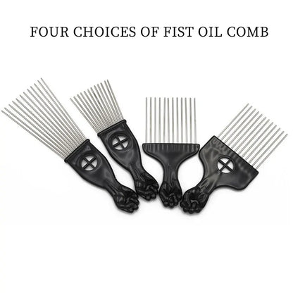 Anti-Static Metal Afro Pick Comb