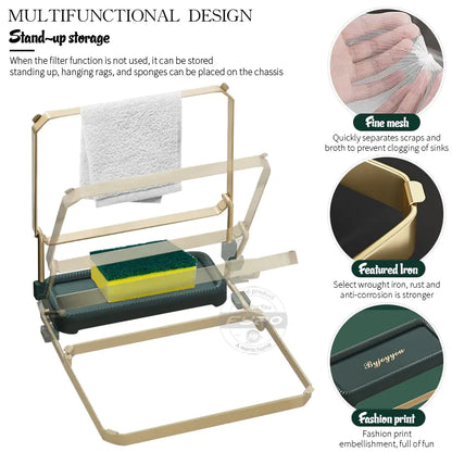 Foldable Kitchen Sink Filter Rack