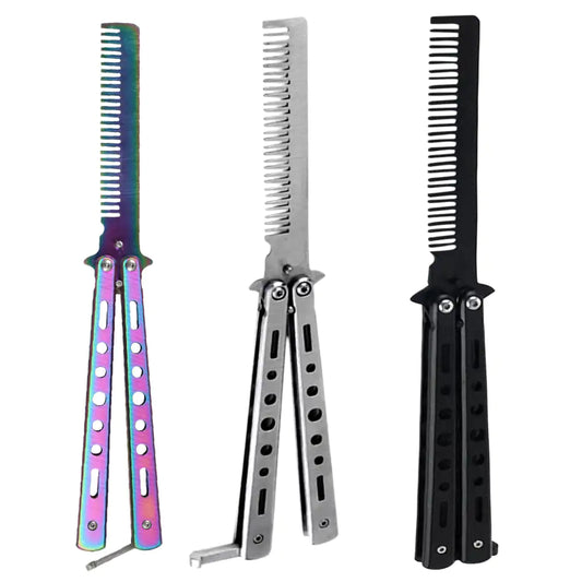 Folding Butterfly Knife Comb