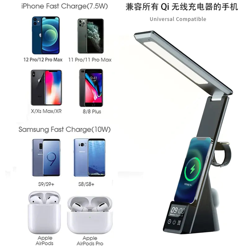 Multifunction Desk Lamp 3in1 Wireless Charger