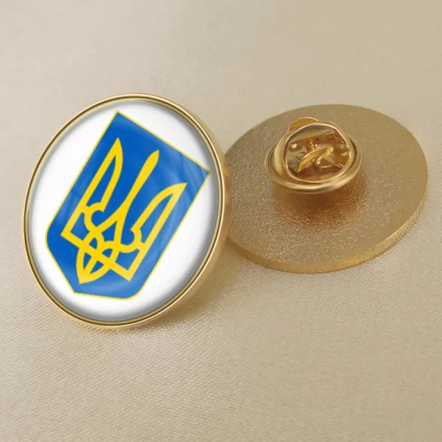 Ukrainian Flag Brooch