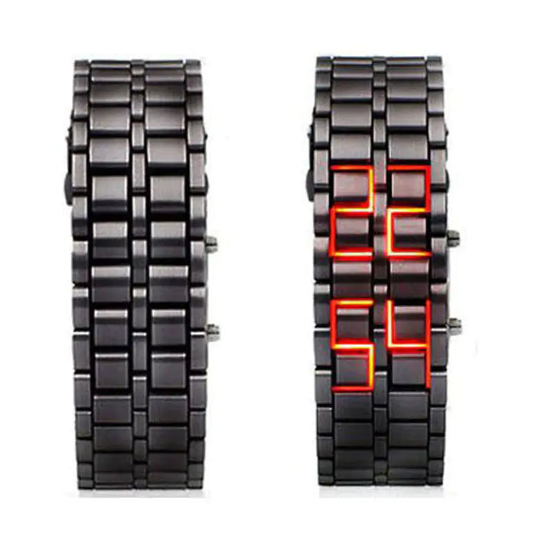 Digital Lava Wrist Watch