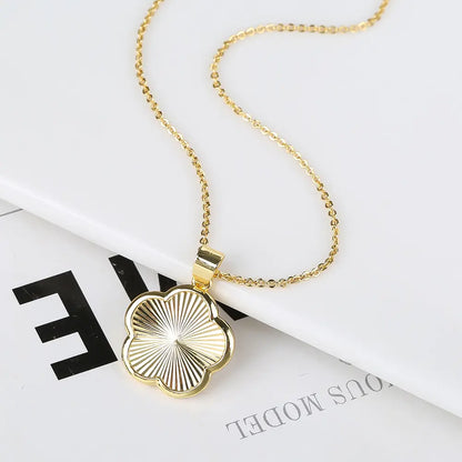 Plant Flower Pendant Necklace Women