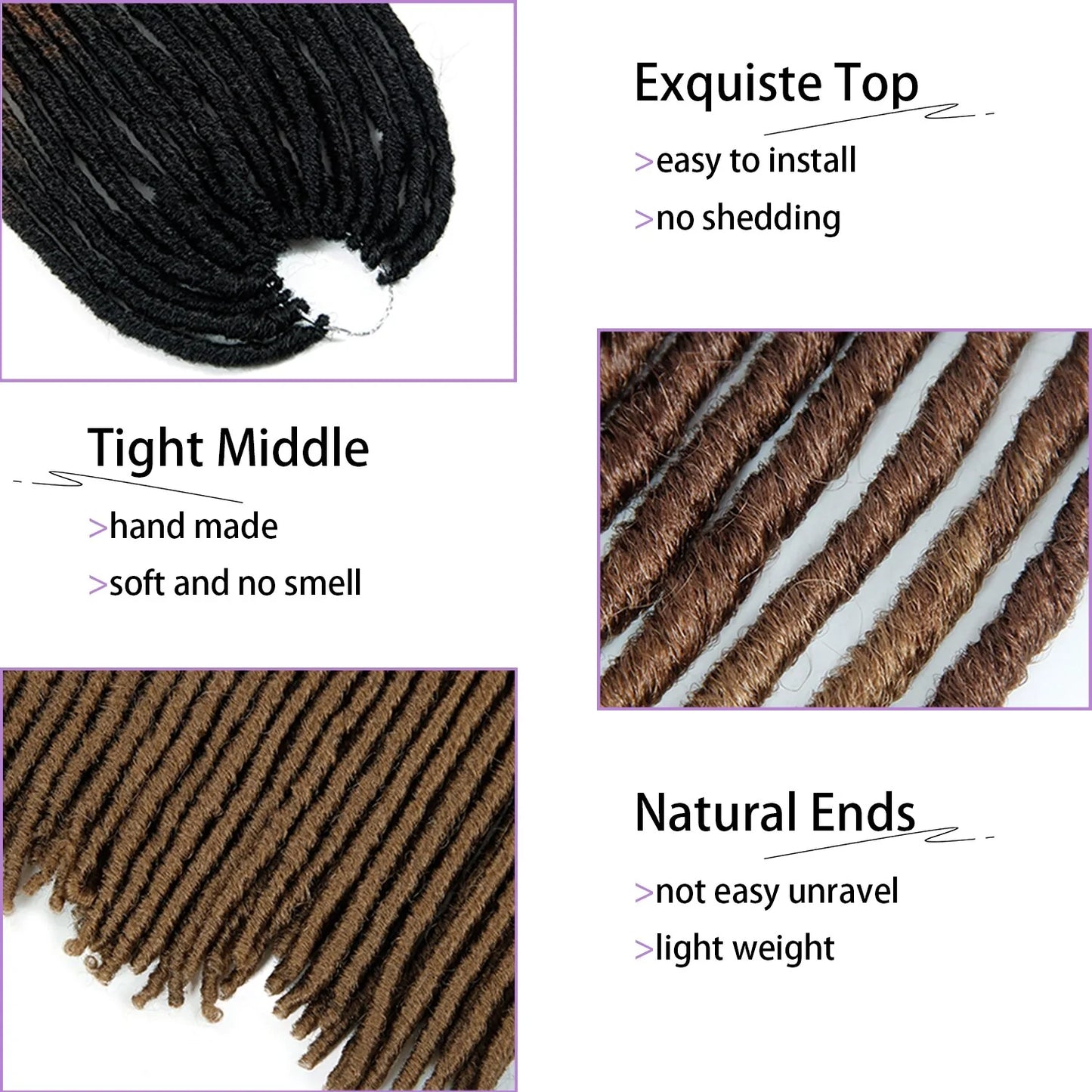 Synthetic Dreadlocks Hair Extensions