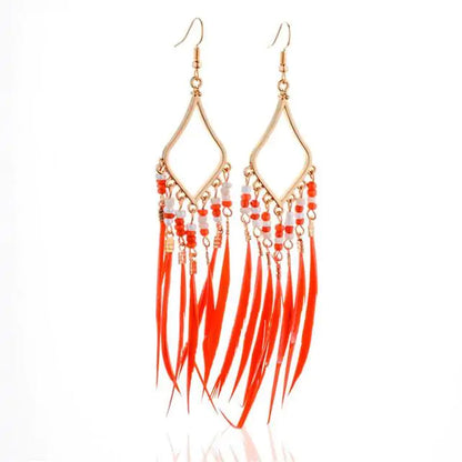 Tassels Feather Earrings