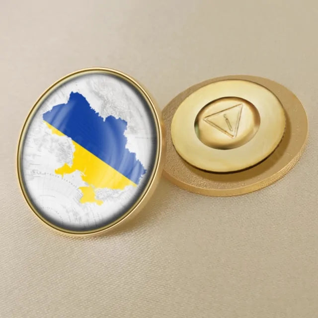 Ukrainian Flag Brooch