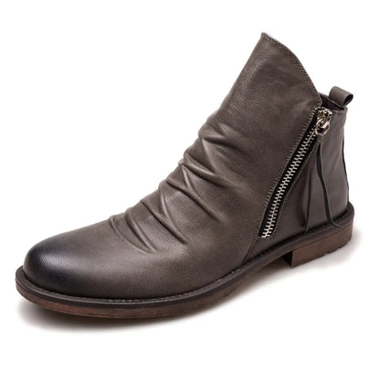 Retro Ankle Non-Slip Leather Boots Men