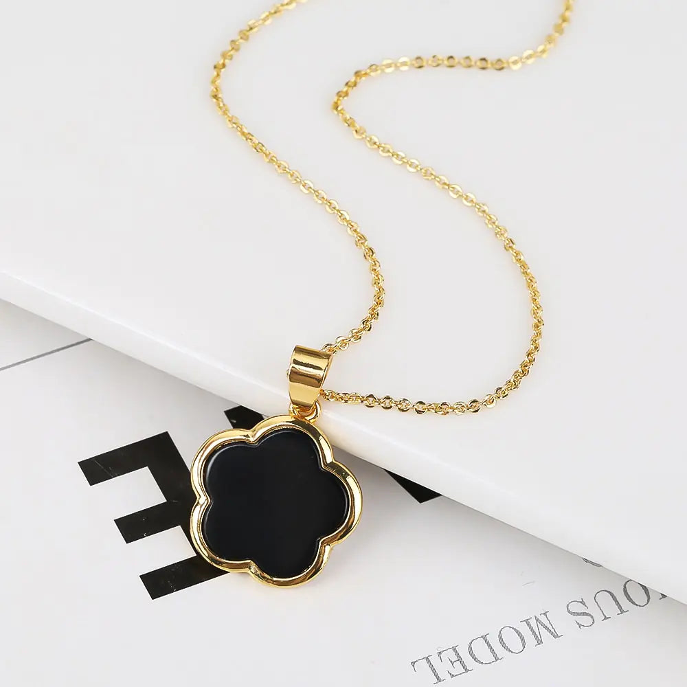 Plant Flower Pendant Necklace Women