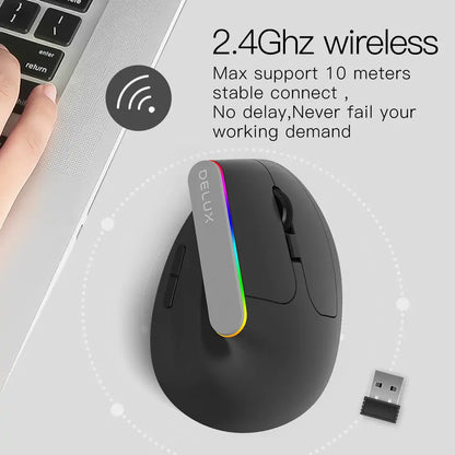 M618C Wireless Mouse Ergonomic 6D