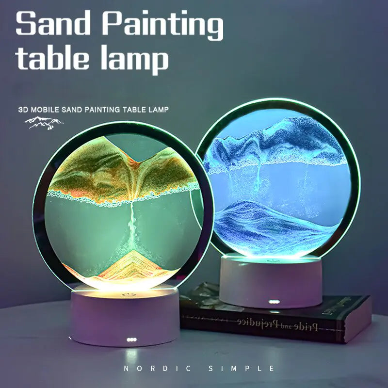 7 Colors USB Sandscape Table Lamp